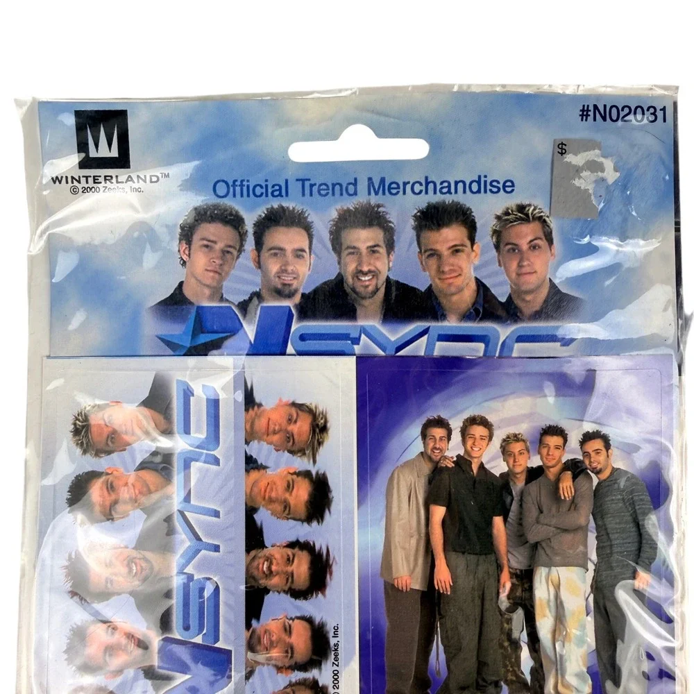 Vintage Y2K NSYNC Sticker Sheets Lot 2 Winterland 1999 2000 Official Merchandise